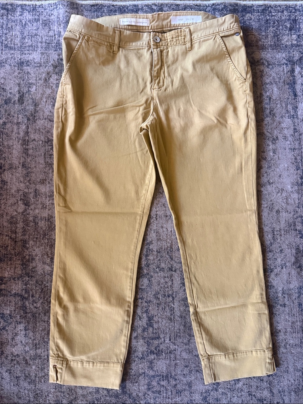 Pilcro Chinos in Mustard Yellow